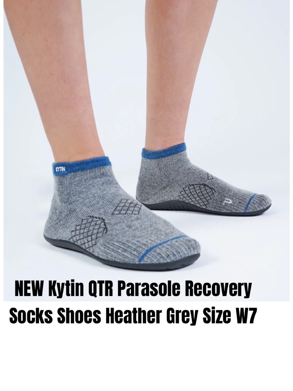 Kytin QTR Parasole Recovery Socks Shoes Heather Grey Size W7